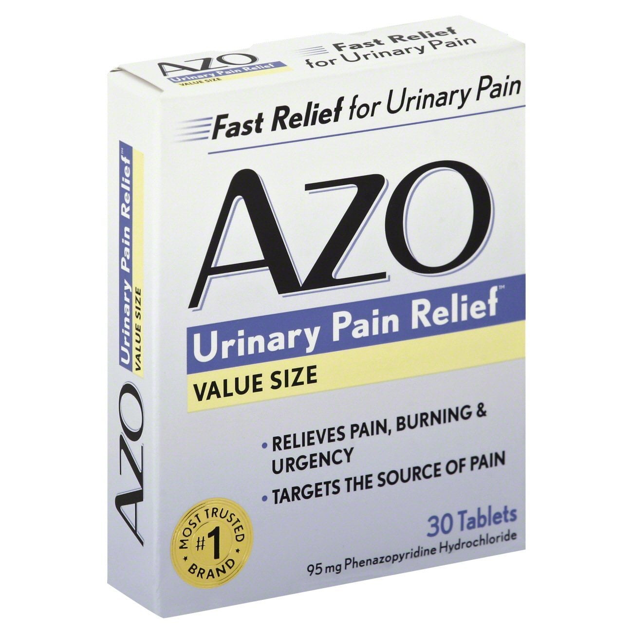 Azo 95 mg Phenazopyridine Hydrochloride Fast Relief for Urinary Pain