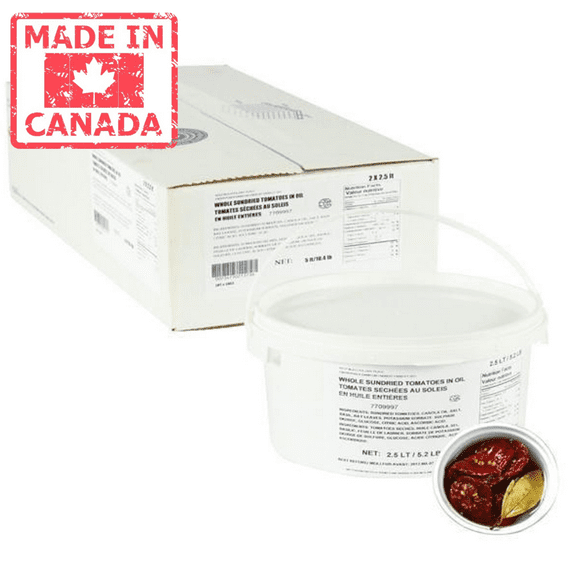 Sysco Classic Sun-Dried Whole Tomatoes in Oil 2.5 L/84 oz (2/Case) - Moist and Flavorful