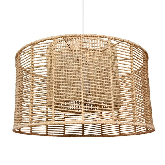 Milaget Rattan Lamp Shade Light Fixture Retro Wicker Lamp Shade Lamp Shade for Hotel