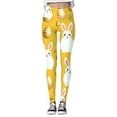 thumbnail image 4 of Yoga Pants for Women Easter Print Lifting Sports Leggings Full Length Workout Yellow XXL, 4 of 5