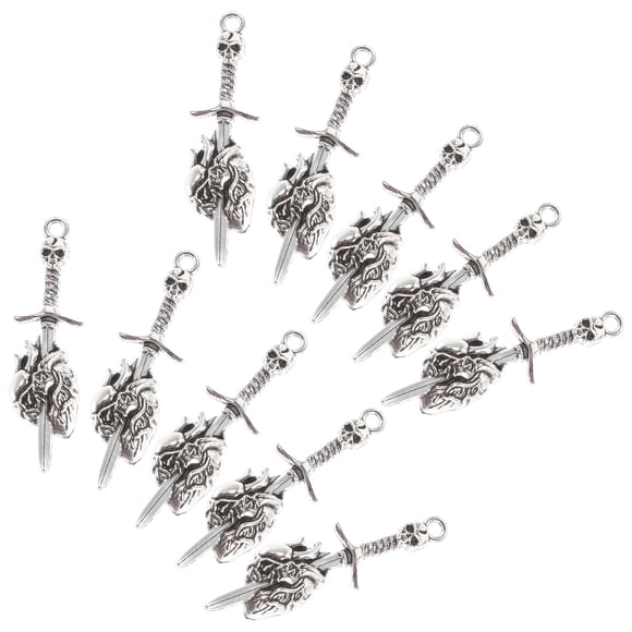 WASHWEPE 10Ud De Espada En Plata Para Crear Collares Pulseras Y Adornos Personalizados