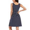 thumbnail image 4 of LoyisViDion Womens Maternity Dresses Woman O-Neck Stripe Sleeveless Pregnant Maternity Nursing Dress Navy 4(S), 4 of 5