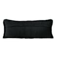 thumbnail image 5 of Ox Bay Bennett 14" x 36" Jet Black Fringed Cotton Adult Decorative Lumbar Throw Pillow, 5 of 6