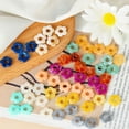 thumbnail image 4 of 40 cuentas de resina de 14 mm con forma de flor para ropa, sombreros, pendientes, accesorios, materiales de joyería hechos a mano, 4 of 5