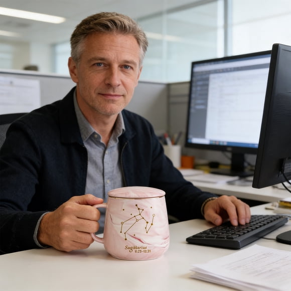 Tasse à Café en Céramique pour Bureau et Maison, Tasse Confortable de 12 oz pour Café, Thé et Usage Quotidien