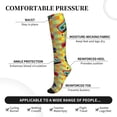 thumbnail image 3 of Lsque 90s Audio Tape Pattern Sport Compression Socks for Men & Women 15-20 mmHg Knee High Nurse Pregnant Running Medical and Travel Athletic, 3 of 6