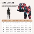 thumbnail image 4 of Lsque Red Flame Wolf Head Pattern Long Sleeve Pajama Set for Women - Soft 2-Piece Sleepwear and Loungewear Set with Pockets, Comfy Nightwear-X-Large, 4 of 7