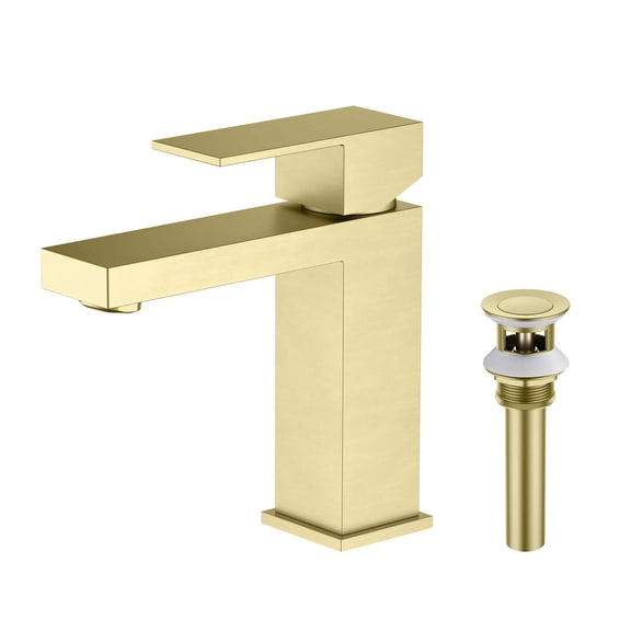 Kibi Single Handle Bathroom Sink Faucet with Pop Up Drain