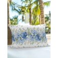 thumbnail image 4 of Outdoor Pillows Waterproof, Blue Spring Floral Throw Pillows with Inserts Included, Hydrangea Eucalyptus Leaves Botanical Indoor Outdoor Decorative Lumbar Pillow for Bed/Couch/Patio 12"x20", 1Pcs, 4 of 8
