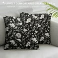 thumbnail image 3 of HOMICOZI Black and Whie Floral Pillow Covers Block Print Daisy Flower Decorative Throw Pillow Case Farmhouse Cushion Cover for Bedroom Sofa Living Room Couch Chair Office, 3 of 5