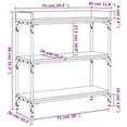 thumbnail image 4 of vidaXL Console Table with Shelves Black 75x30x80 cm, 4 of 5