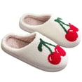 thumbnail image 1 of Lindos Zapatos Interior Casuales Pantuflas Mullidas Mujeres Antideslizantes Cereza para Clima, 1 of 9