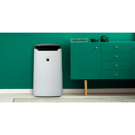 Sharp - Smart Air Purifier with Plasmacluster Ion Technology Recommended for Extra-Large Rooms. True HEPA Filter - White