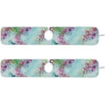 thumbnail image 3 of Spring Summer Dragonfly Floral 2PCS Faucet Absorbent Mat Kitchen Faucet Sink Splash Guard Microfiber Cloth Faucet Splash Catcher Water Absorbent Mat Behind Faucet, Faucet Mat for Kitchen Sink 30x5in, 3 of 7