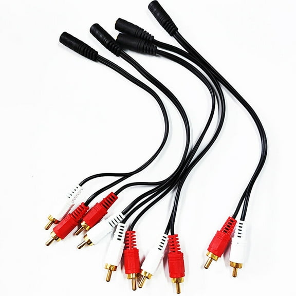 5 Pack 3.5mm Audio to 2 RCA Cable 1/8" Stereo Female to 2RCA Male Y Splitter Aux US