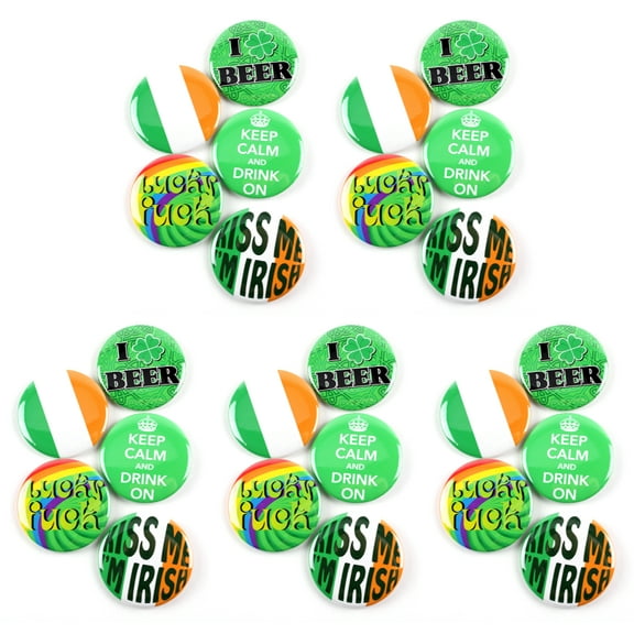 Saint Patrick's Day Parade Celebration Novelty Collection Pinback Buttons - 2.25 Inch Round - 25 Pack