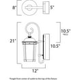thumbnail image 3 of Maxim Dover One Light 21-Inch LED Outdoor Wall Light - Bronze - 55023CDBZ, 3 of 5