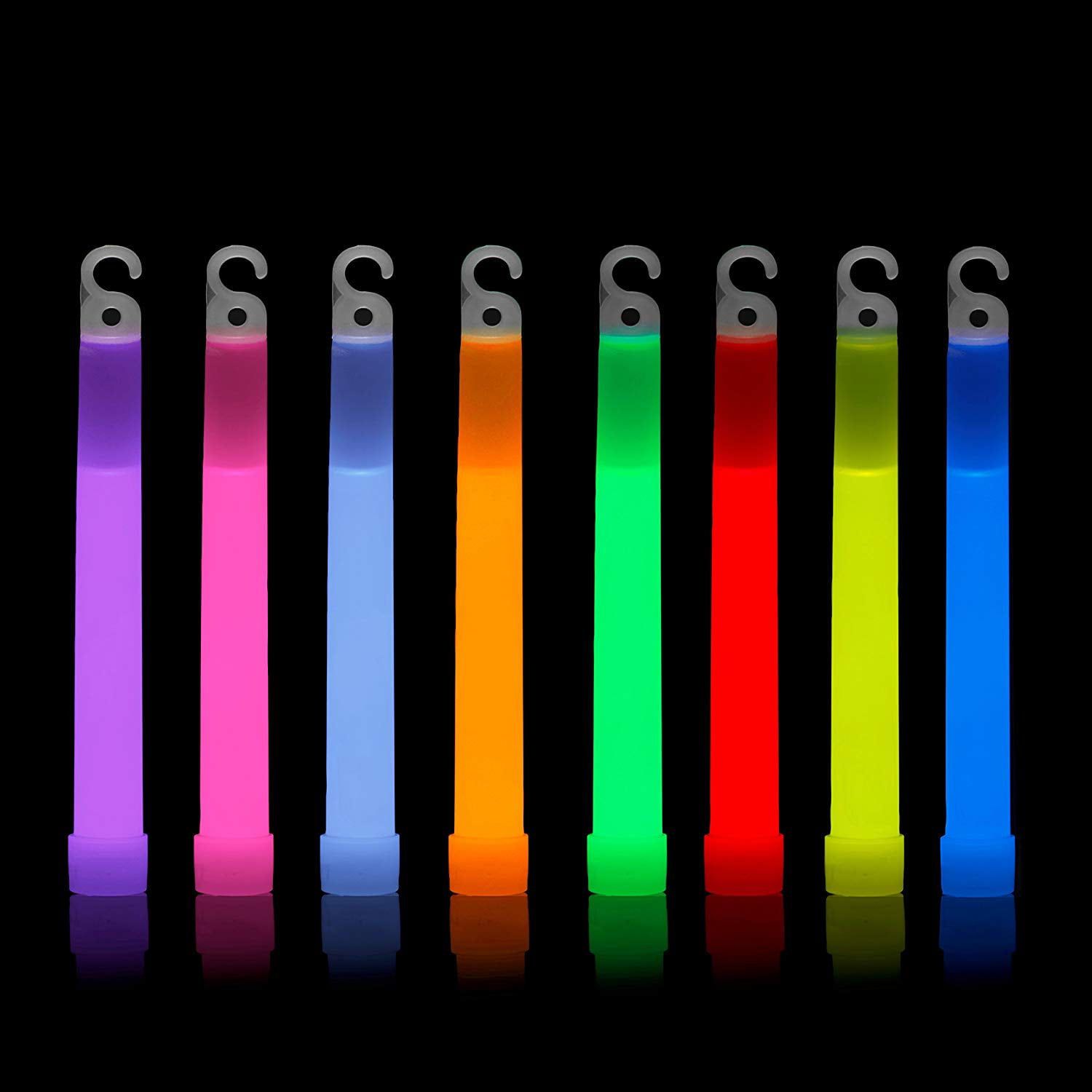 25pcs 6" Retail package Halloween Party Thick Glow Party Stick Multi-color 