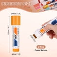 thumbnail image 2 of Uxcell Poster Markers, 2Pcs Large Capacity Permanent Huge Banners Posters Markers Bold Thick Chisel Tip Pens for Painting Drawing on Plastic Fabric Canvas, Golden Yellow(0.8" Tip Width), 2 of 7