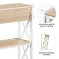 thumbnail image 5 of Topeakmart X Design Console Table w/ 1 Drawer & 2 Shelves, Gray, Light Oak, 5 of 7