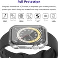 thumbnail image 3 of 2 Pack Case Built in Tempered Glass Screen Protector Compatible with Apple Watch Series 8/ Series 7 41mm, Hard PC Case Ultra-Thin Bumper Overall Protective Cover- Transparent, 3 of 7
