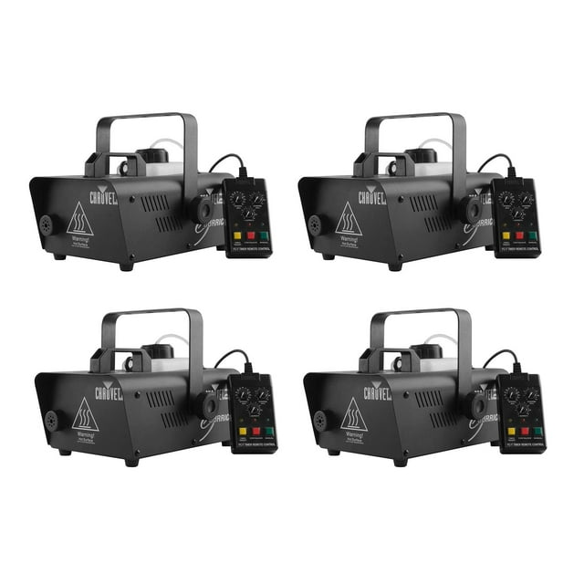 Chauvet DJ Hurricane 1200 1.0L Pro Machine à Brouillard avec Télécommande Filaire (4 Pack)