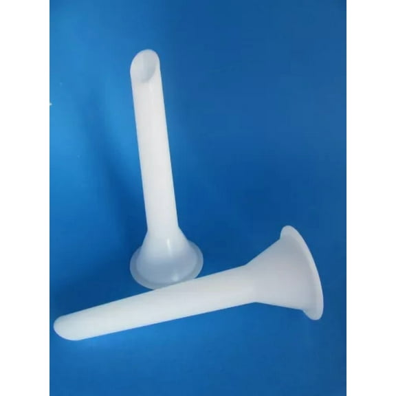 FABLE- *Two* Size #12 X 3/4" Meat Grinder Sausage Stuffing Tube Horn ... Heavy Plastic
