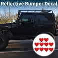 thumbnail image 2 of Unique Bargains Reflective Bumper Decal Fluorescent Red Rectangle Heart Pattern Reflective Car Sticker Personalized Decoration, 2 of 7