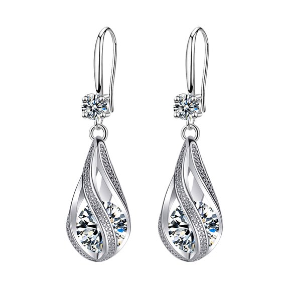 Mortilo Fashion Earrings Stainless Steel Round Earrings Women Creative Earrings Diamond Dangling Earrings For Women(Earrings)