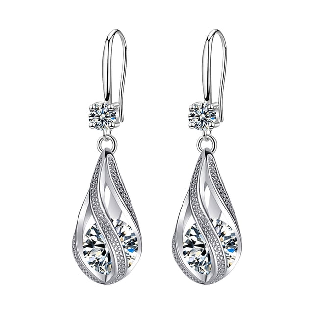 Hearth & Gear Boucles d'Oreilles Mode en Acier Inoxydable Rondes pour Femmes, Boucles d'Oreilles Pendantes pour Femmes, Boucles d'Oreilles Pendantes pour Mariage, Boucles d'Oreilles Inégalées
