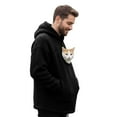 thumbnail image 3 of Cat Pouch Hoodies Womens Pet Pouch Hoodies Oversized Kangaroo Pocket Sweatshirt Pets Holder Carriers Pullover, 3 of 6
