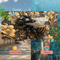 thumbnail image 5 of 1 Pcs 2D Flat License Plate Covers & Frames, A bee on a floral For Decorative Front, Waterproof For Decoration Aluminum License Plate Covers & Frames Cover For Men Women, 12" X 6", 5 of 7