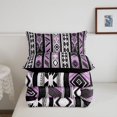 thumbnail image 5 of Homewish Boho Geometric Rhombus Twin Comforter Sets,Purple Black Stripes Bedding Set,Purple,Black Reversible,2pcs,1 Comforter and 1 Pillowcase, 5 of 7