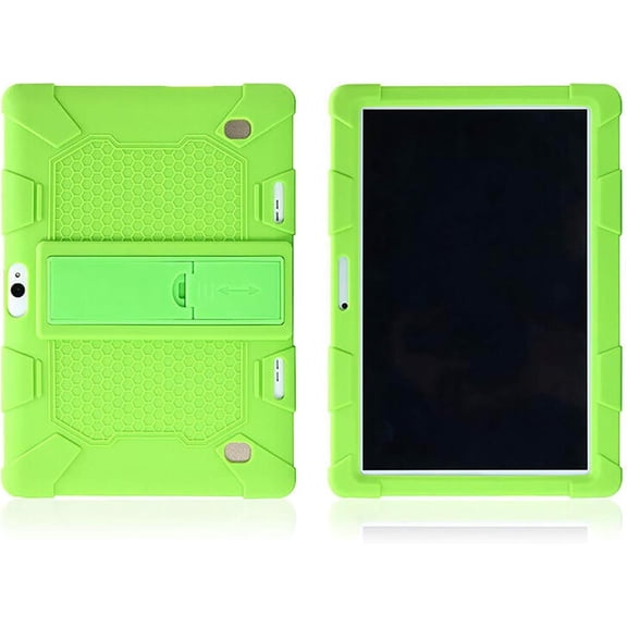 Universal Shockproof Silicone Stand Case Cover for 10.1 Inch Android Tablet PC Protective Light Green