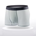 thumbnail image 3 of Washranp Men Ice Silk Panties,Traceless Ultra-thin Mesh Breathable Soft Boxer Mid Waist Underwear, 3 of 4