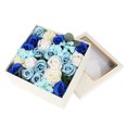 thumbnail image 1 of Jabón de baño con flores preservadas, regalo de flores de rosas para el día de San Valentín, aniversario, cumpleaños (azul), 1 of 8