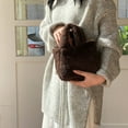 thumbnail image 5 of FENOHREFE Women Cozy Faux Furs Fleece Small Bucket Handbag for Everyday Outfits Winter Fuzzy Plush Shoulder Crossbody Bag Purse, 5 of 8