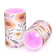 thumbnail image 7 of Yayeee Flameless Candles with Remote Flickering Battery Operated Multi Color Changing, Sunflowers and Leaves Pattern, 7 of 7