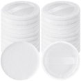 thumbnail image 1 of HINZIC Paquete de 25 almohadillas redondas de 2.362 in para aplicadores de maquillaje de base, esponja de polvo facial de algodón suave y agradable para la piel, almohadillas de terciopelo para cosmét, 1 of 4
