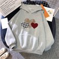 thumbnail image 2 of Pompotops Mode Dames Décontracté Manches Longues Dames Col Rond Imprimé Hoodie Ample Hauts Femmes, 2 of 7