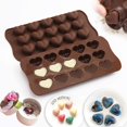thumbnail image 3 of 15 Cavity Heart Shaped Chocolate Mold Silicone Candy Candy Mold, 3 of 5