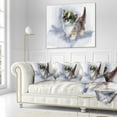 thumbnail image 2 of Designart Cute Kitten on Blue Watercolor - Animal Throw Pillow - 18x18, 2 of 4