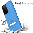thumbnail image 5 of CoverON For Samsung Galaxy S21 Ultra 5G Case, Slim Metal Kickstand Rugged Dual Layer Phone Cover, Blue, 5 of 8