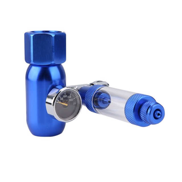 CO2 Valve Diffuser Aquarium CO2 Pressure Regulator Check Valve Gauge Fish Tank CO2 Valve Aquarium DIY CO2 Generator System Kit ,Easy Installation