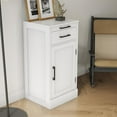 thumbnail image 2 of Modular Wine Bar Cabinet,Farmhouse Wine Bar Cabinet Buffet Cabinet & Sideboard Cupboard for Living,Dining Room,White, 2 of 7