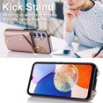 thumbnail image 2 of Phone Case for Samsung Galaxy A14/M14 5G Wallet Cover with Screen Protector and Ring Stand Credit Card Holder Slot Crossbody Strap Lanyard Leather Cell A 14 4G 14A 14M G5 Women Girls Rose gold, 2 of 7