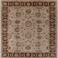 thumbnail image 1 of Ahgly Company Indoor Square Mid-Century Modern Camel Brown Oriental Area Rugs, 6' Square, 1 of 6