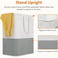 thumbnail image 6 of Lifewit 2 x 80L Laundry Hamper, Freestanding Laundry Basket with Handles, Waterproof Tall Collapsible Clothes Hamper for Laundry Dorm Bedroom Bathroom, Dark-Light, 6 of 6