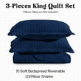 thumbnail image 5 of Moonlight20015 2 Piece Quilt Set Lightweight Ultrasoft Microfiber Bedding Navy Blue Color Twin, 5 of 13