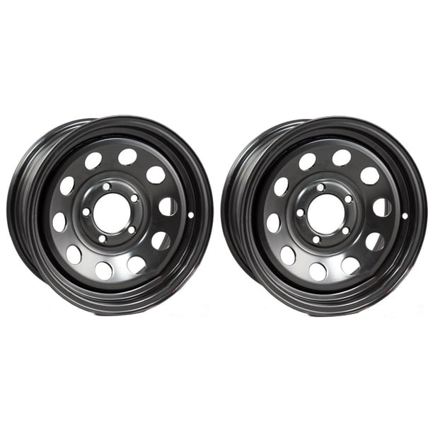 2 Pack Trailer Wheel Black Rims 15 X 5 Modular Style 5 Lug On 4 5 In Walmart Com
